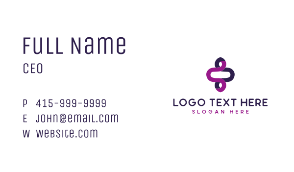 Purple Loop Business Card Design Image Preview
