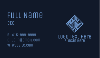 Blue Geometric Tile Hotel Business Card Image Preview