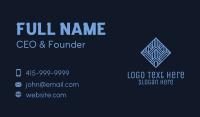 Blue Geometric Tile Hotel Business Card Image Preview