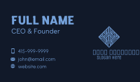 Blue Geometric Tile Hotel Business Card Image Preview