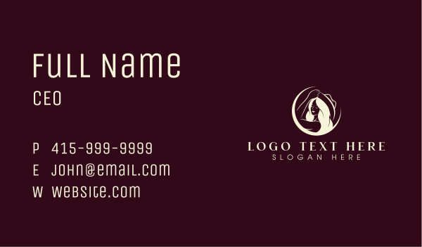 Cowgirl Hat Female Bar Business Card Design Image Preview