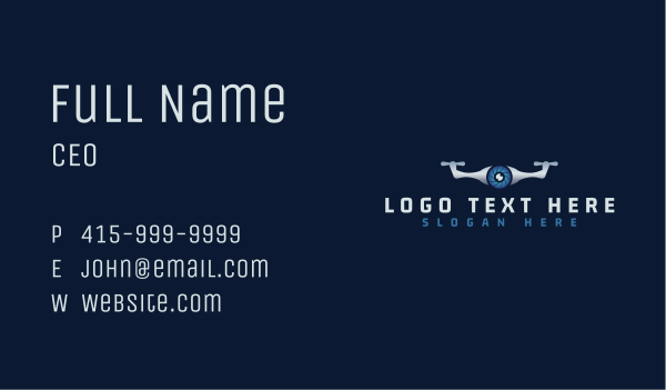 Drone Aerial Camera Business Card Design Image Preview