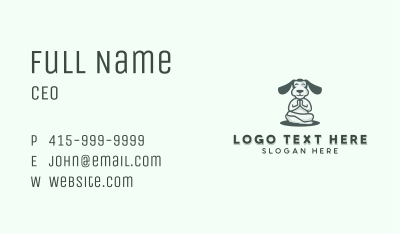 Yoga Pet Dog Puppy Business Card Image Preview