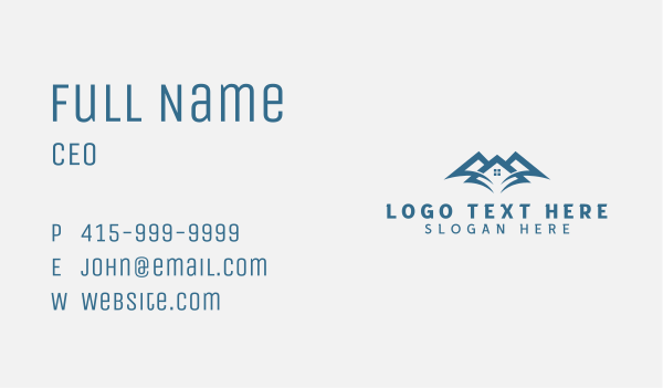 Town House Roofing Renovation Business Card Design Image Preview