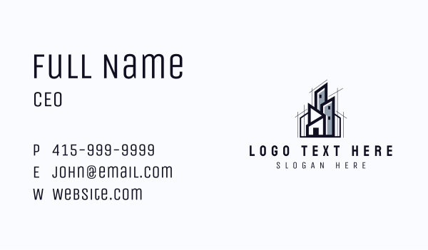 Architecture House Property Business Card Design Image Preview