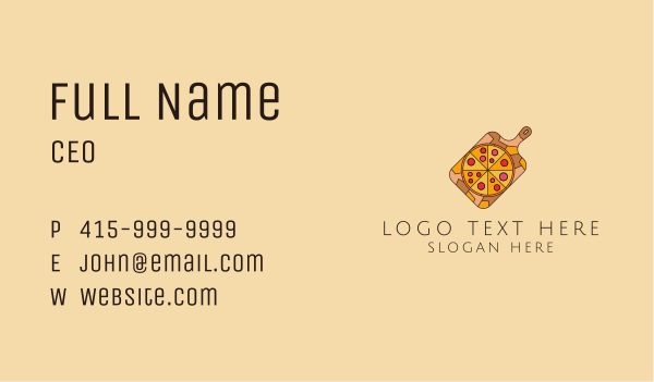 Pepperoni Pizza Business Card Design Image Preview