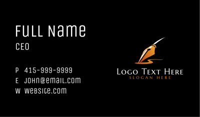 Writing Pen Nib Business Card Image Preview