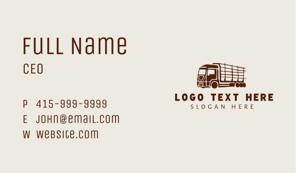 Farm Logistic Truck Business Card Design Image Preview