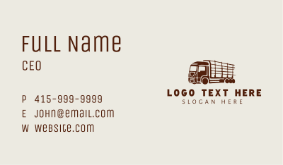 Farm Logistic Truck Business Card Image Preview