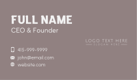 Beauty Luxury Wordmark Business Card Image Preview