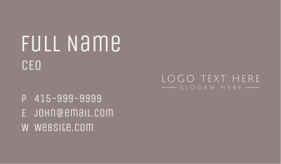 Beauty Luxury Wordmark Business Card Image Preview
