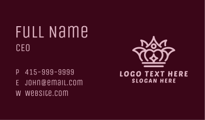 Pageant Tiara  Business Card