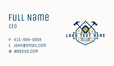 Carpentry Hammer Builder Business Card Image Preview