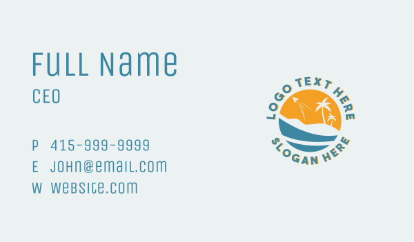 Beach Resort Travel Business Card Design Image Preview