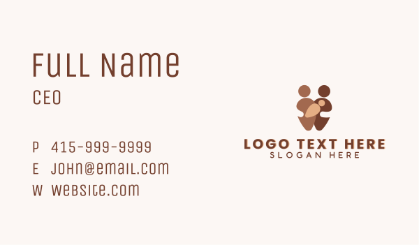 Abstract Family Orphanage Business Card Design Image Preview