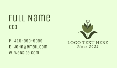 Gardening Shovel Plant Business Card Image Preview