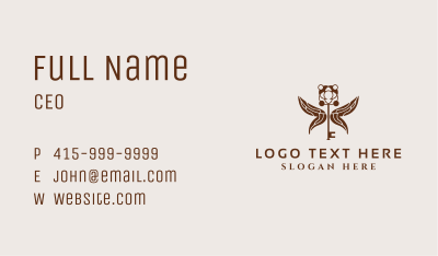 Deluxe Key Butterfly Business Card Image Preview