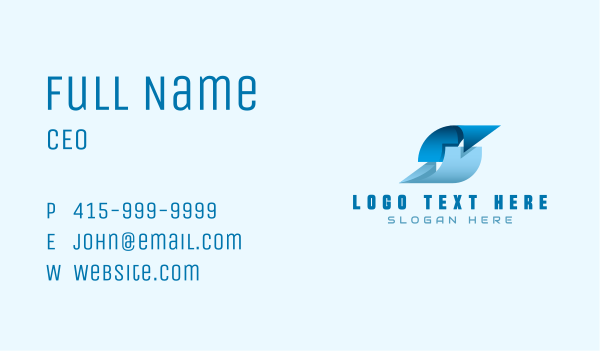 Blue Courier Letter S Business Card Design Image Preview