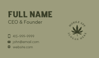 Organic Marijuana Leaf Business Card Image Preview