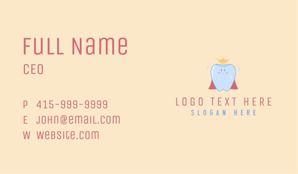 Royal Dental Tooth Business Card Design Image Preview