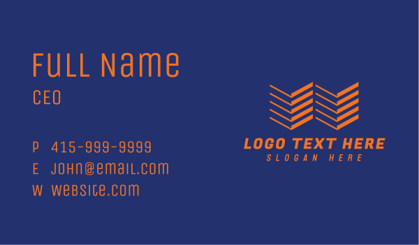 Modern Tech Letter W  Business Card Design Image Preview