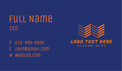 Modern Tech Letter W  Business Card Image Preview
