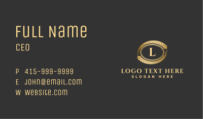 Luxury Golden Wheat  Business Card Image Preview