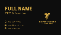 Lightning Screw Letter T Business Card Image Preview