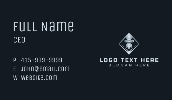 Industrial Laser Cutting Business Card Design Image Preview