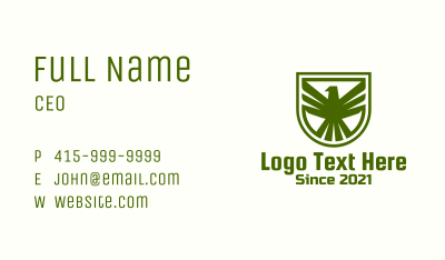 Green Eagle Crest Business Card