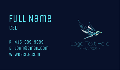 Modern Polygon Falcon Business Card Image Preview