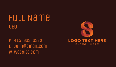 Modern Gradient Letter S Business Card Image Preview