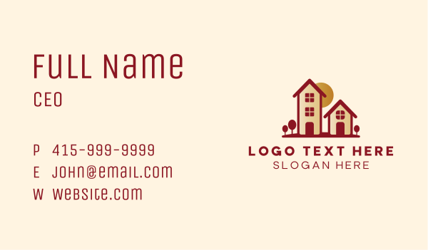 Red House Community Business Card Design Image Preview