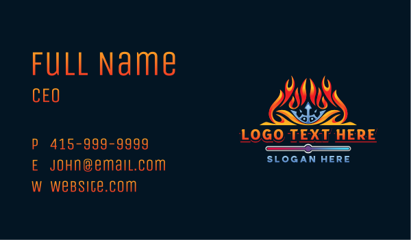 Fire Ice Temperature Business Card Design Image Preview