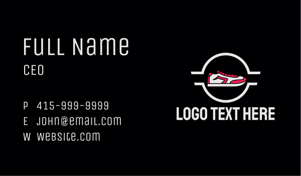 Sneaker Shop Signage Business Card Design Image Preview