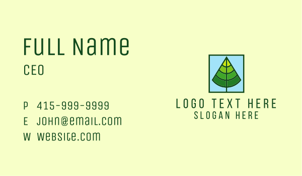Square Forest Tree Business Card Design Image Preview