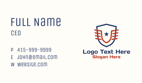 Athletic Star Crest Business Card Design Image Preview