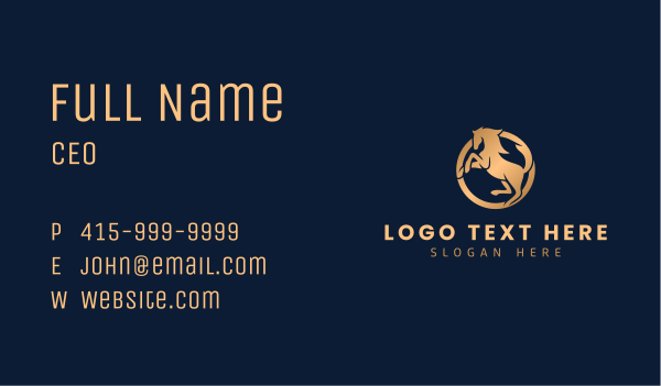 Wild Horse Cavalry Business Card Design Image Preview