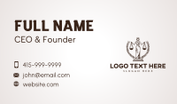 Legal Justice Scales Woman Business Card Design