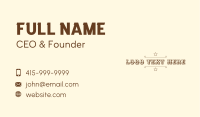 Cowboy Sheriff Wordmark Business Card Image Preview