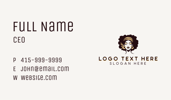 Woman Hair Salon  Business Card Design Image Preview