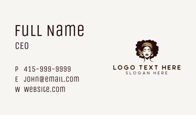 Woman Hair Salon  Business Card Image Preview