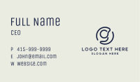 Blue Letter G Monoline Business Card Image Preview