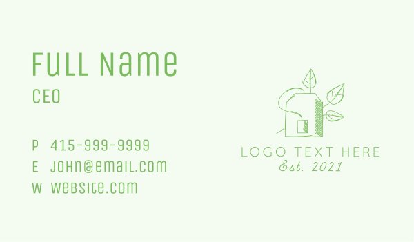 Natural Green Tea Business Card Design Image Preview