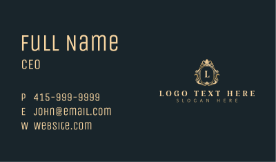 Luxury Crown Crest Business Card Image Preview