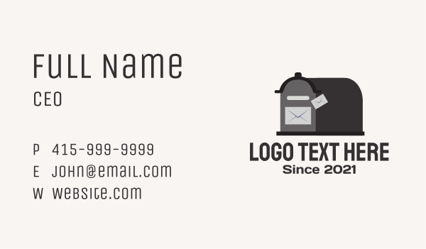 Mailbox Post Office Business Card Design Image Preview