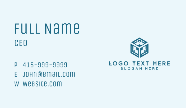 Cyber Cube Technology Business Card Design Image Preview