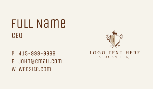 Regal Royal Shield Business Card Design Image Preview