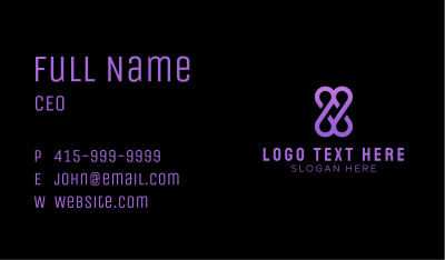 Purple Abstract Loop  Business Card Image Preview