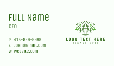 Green Farm Mascot  Business Card Image Preview